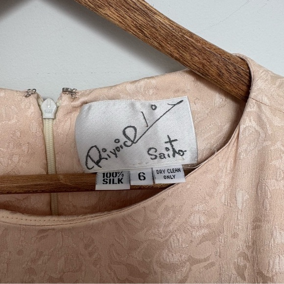 Vintage Elegant 100% silk Dress with Bow Accent coquette feminine Victorian 6 - Picture 6 of 9